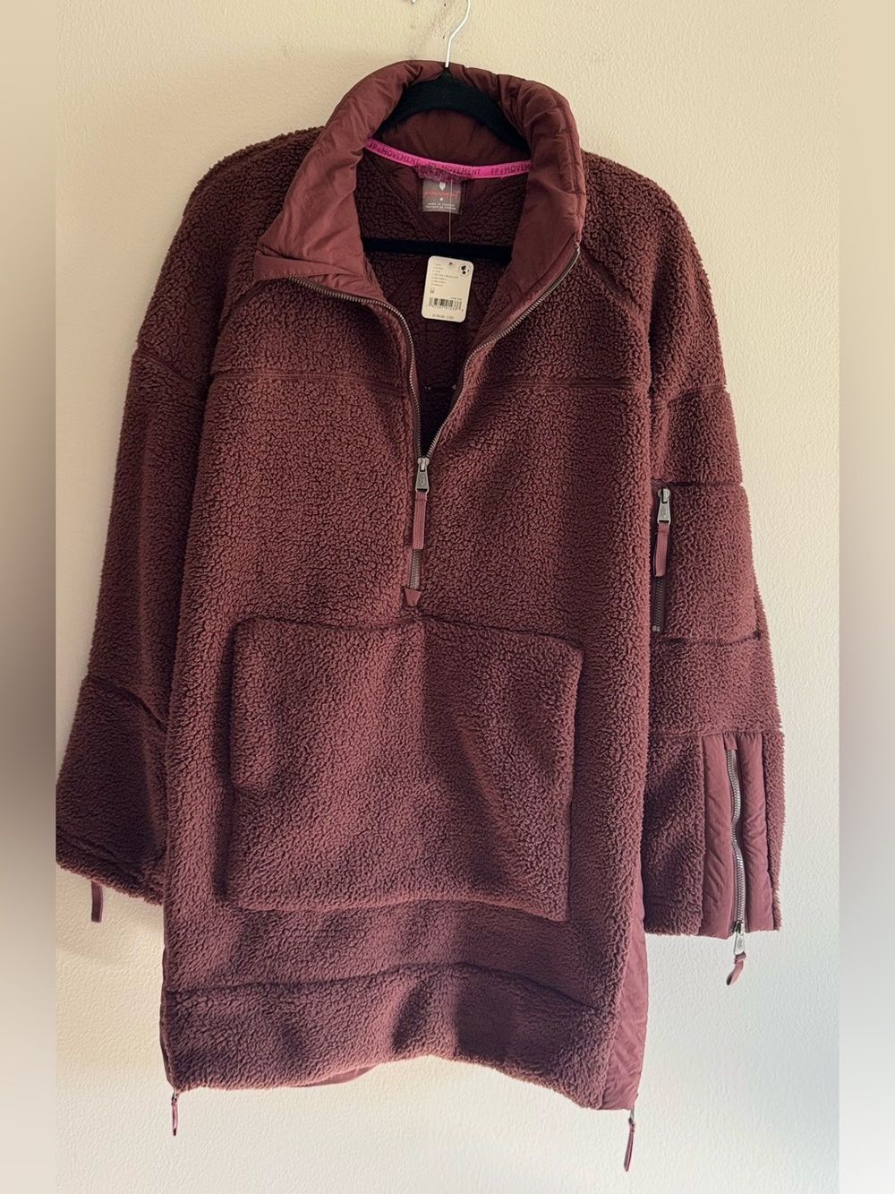 Free People Movement viewpoint midi fleece jacket medium nwt
